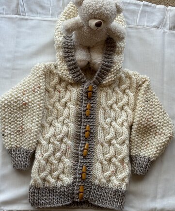 Zest Aran Cardigan for Alex #4