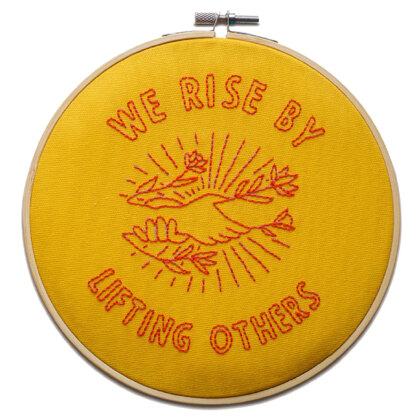 Cotton Clara We Rise By Lifting Others Embroidery Kit - 15cm
