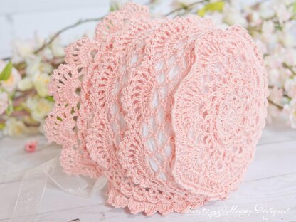 Victoria Rose Lace Baby Bonnet