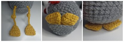 Plush Penguin with knees - Crochet Pattern