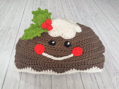 2in1 Hooded Christmas Blanket Christmas Pudding Afghan