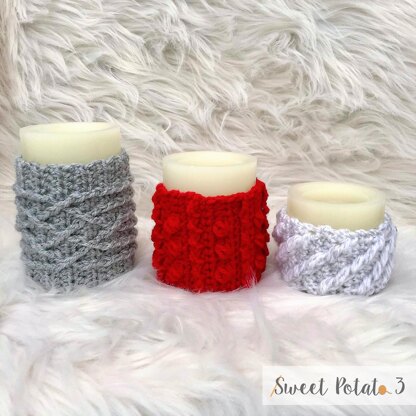 Cabled Candle Wraps