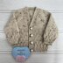 Elijah V-neck Baby cardigan knitting pattern 0-9/12mths approx