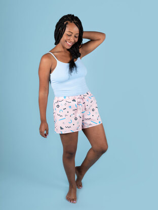 Tilly And The Buttons Jaimie Pyjama Bottoms and Shorts Sewing Pattern 1029 - Paper Pattern, Size UK 6-24 / EUR 34-52