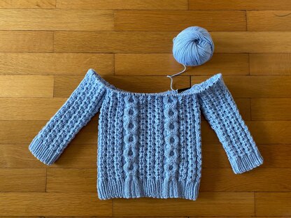Baby cabled sweater