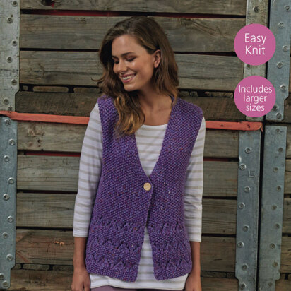 Waistcoat in Sirdar Harrap Tweed Chunky - 8014 - Downloadable PDF