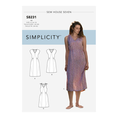 Simplicity Pattern 8231 Women's Dress in Two Lengths 8231 - Sewing Pattern