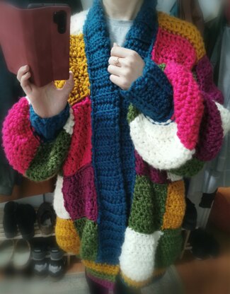 Oversized patchwork Cardigan