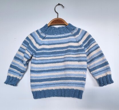 Striped jumper with raglan