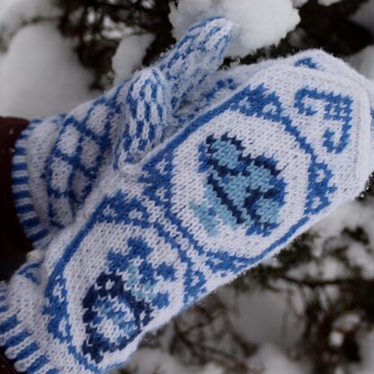 Delft mittens