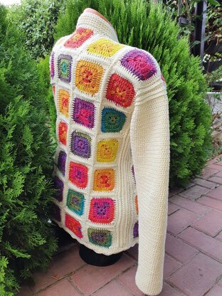 Jacket with granny squares