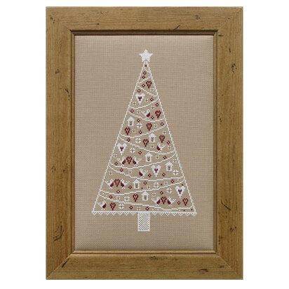 Historical Sampler Company Scandi Christmas Tree Cross Stitch Kit - 28cm x 16cm