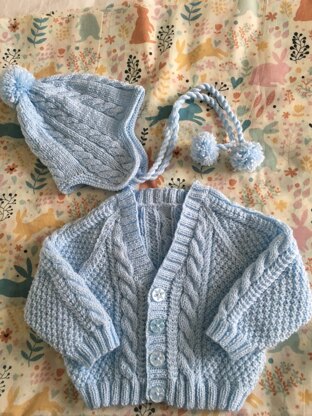 Baby Cardigan and Hat Set