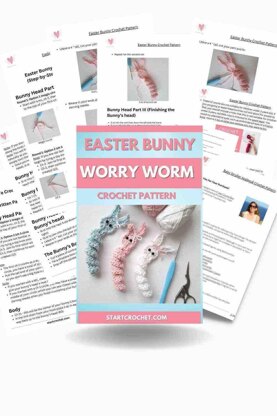 Easy Bunny Worry Worm Crochet Pattern