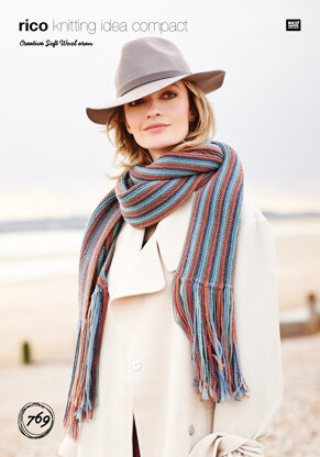 Scarf in Rico Creative Soft Wool Aran - 769 - Downloadable PDF