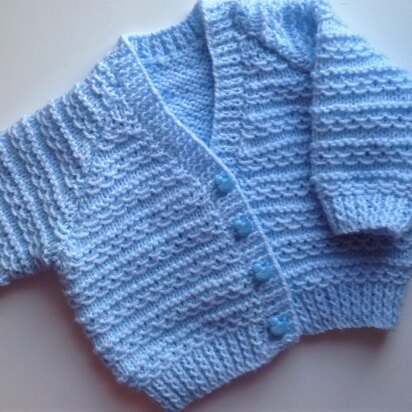 Waves of Love baby cardigan