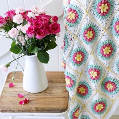 Popcorn Garden Granny Blanket