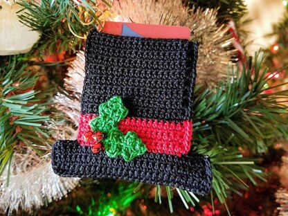 Snowman Hat Ornament/Gift Card Holder