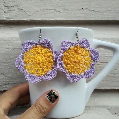 Floral Hoop Earrings