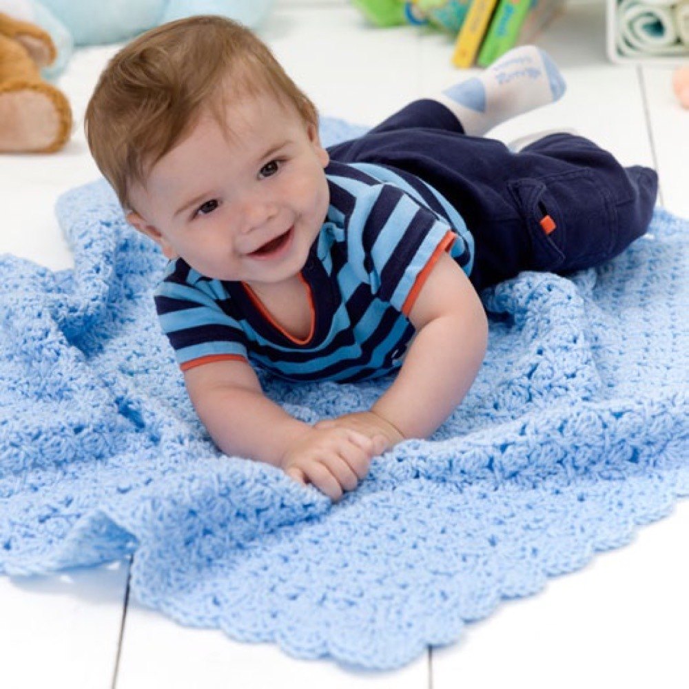 Red heart baby store blanket