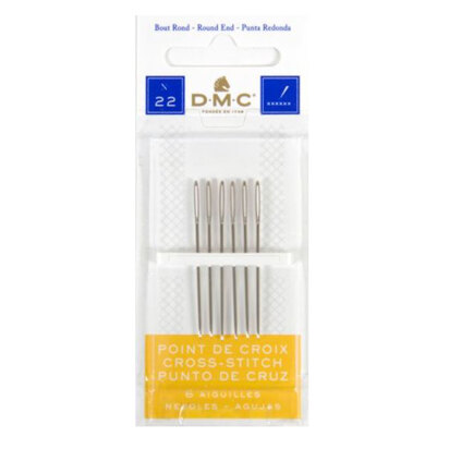 DMC 6 Cross Stitch Needles (Size 22)