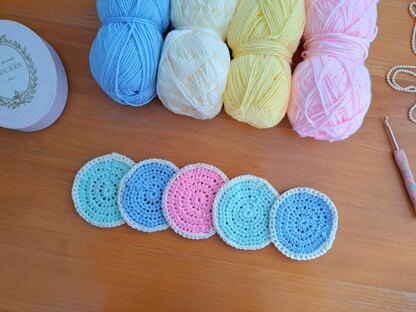 Crochet Pastel Cup Coaster Pattern