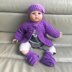 Beth Baby Cardigan Hat and Booties Set