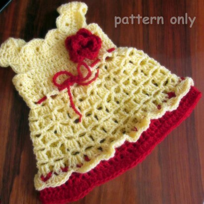 Yellow red baby dress