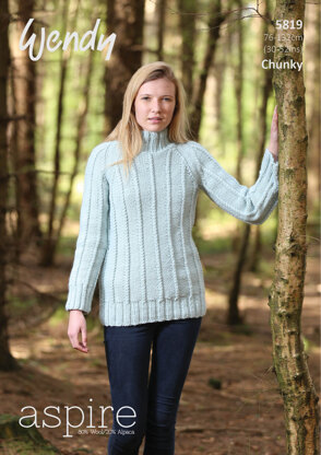 Twisted Rib Sweater and Tunic in Wendy Aspire Chunky - 5819