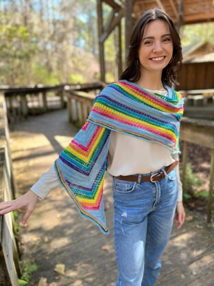 Rhoslyn Rainbow Shawl