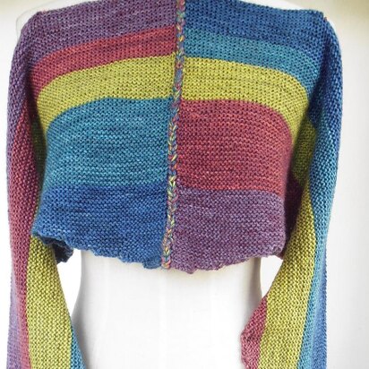 Color-Blocked-and-Seamed Scarf