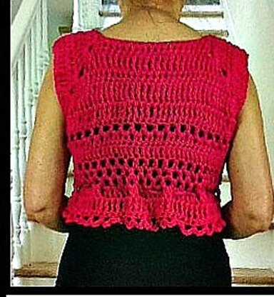 989-pink shrug vest