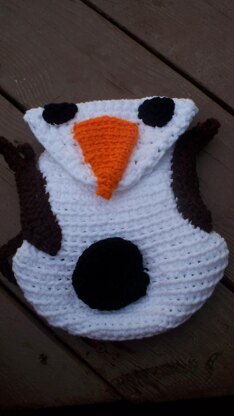 Summer Snowman drawstring backpack crochet pattern