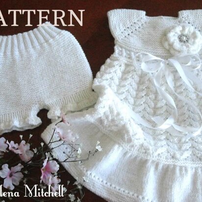 Knitting PATTERN Baby Dress Knitted Baby Pants by Elena Mitchell