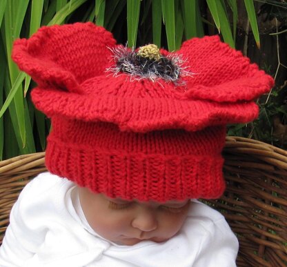 Baby Poppy Beanie