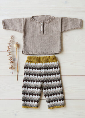 Knitted Ensemble, Cardigan + Leggings + Beanie for Babies - slate