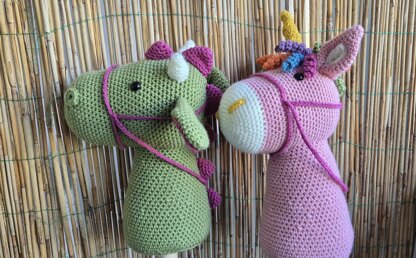 Hobby Horse Dragon Dinosaur Triceratops Unicorn Fairy Tale Crochet Plush Amigurumi