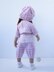 Pink dream outfit knitting flat for 18 in doll