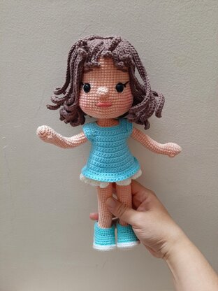 Crochet doll pattern,crochet amigurumi doll, crochet doll with outfits, Pdf, English, tutorial