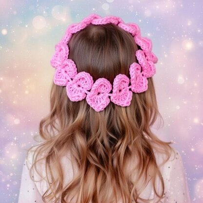 Crochet Heart Headband Pattern + Video Tutorial (PDF)