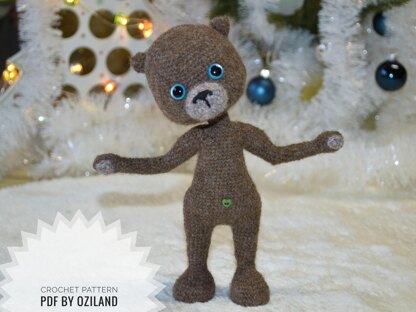 Crochet Pattern Little Teddy Bear Amigurumi toy