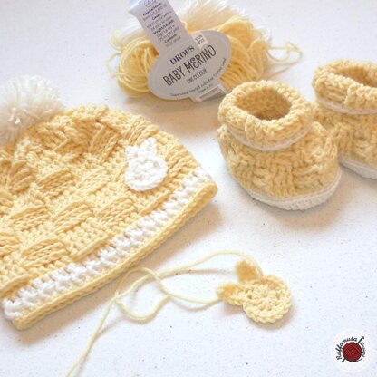 Basketweave Baby Booties