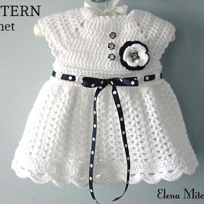 Crochet PATTERN Baby Dress Infant Dress