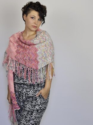 Chevron Fringe Shawl