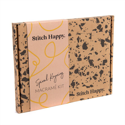 Stitch Happy Mid Grey Keyring Macrame Kit