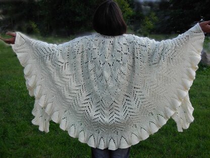 Whispering Wings Lace Shawl