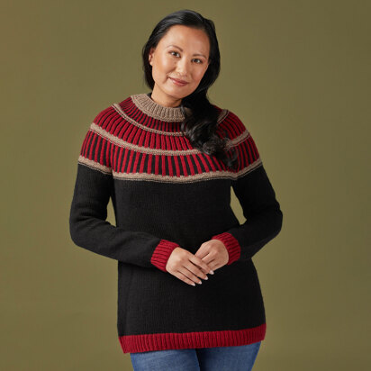 1244 Karakum - Sweater Knitting Pattern for Women in Valley Yarns Amherst