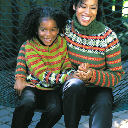 Adult Fantastic Fair Isles Sweater in Patons Astra - Downloadable PDF