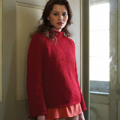 "Estella Sweater" - Sweater Knitting Pattern For Women in Debbie Bliss Paloma - DBS016