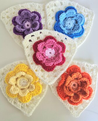 Flower Granny Squares & Triangles